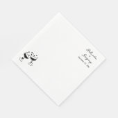 Custom Sparkling Wine Tower Doodles Wedding スタンダードランチョンナプキン (角)