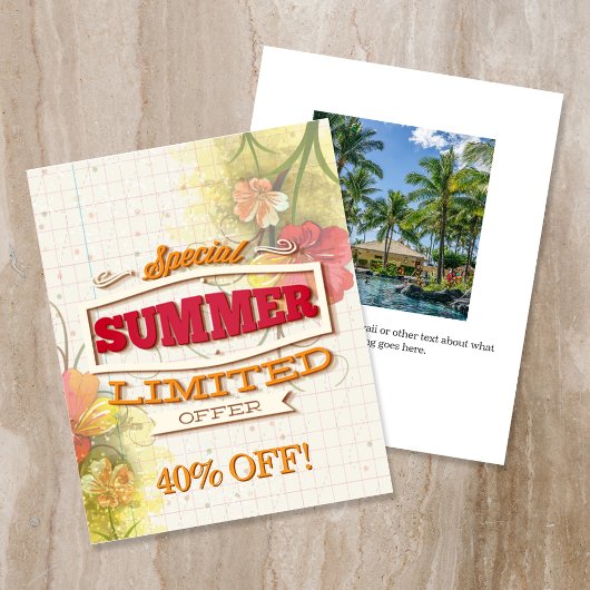 Custom Special Summer Limited Offer Flyer チラシ
