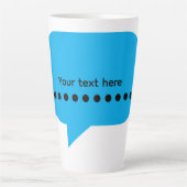 Custom Speech Bubble Design – Personalized Text カフェラテマグ (正面)