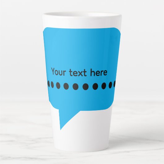 Custom Speech Bubble Design – Personalized Text カフェラテマグ (正面)