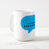 Custom Speech Bubble Design – Personalized Text コーヒーマグカップ (正面左)