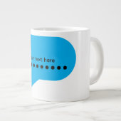 Custom Speech Bubble Design – Personalized Text ジャンボコーヒーマグカップ (正面右)