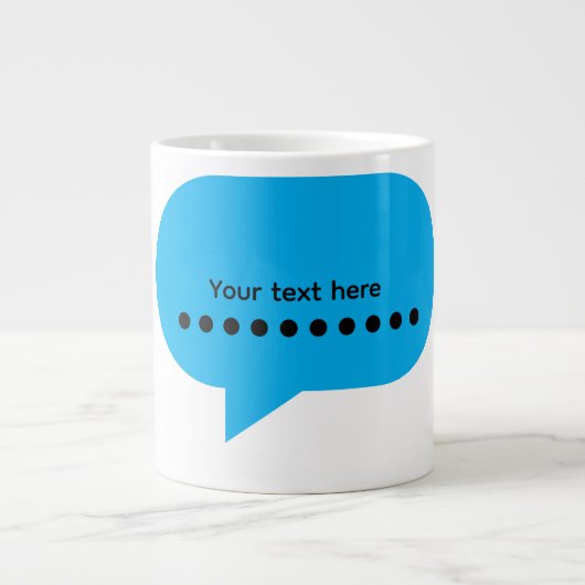 Custom Speech Bubble Design – Personalized Text ジャンボコーヒーマグカップ (正面)