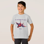 Custom Spiderman Web-Plane Kids Birthday T-Shirt Tシャツ (正面フル)