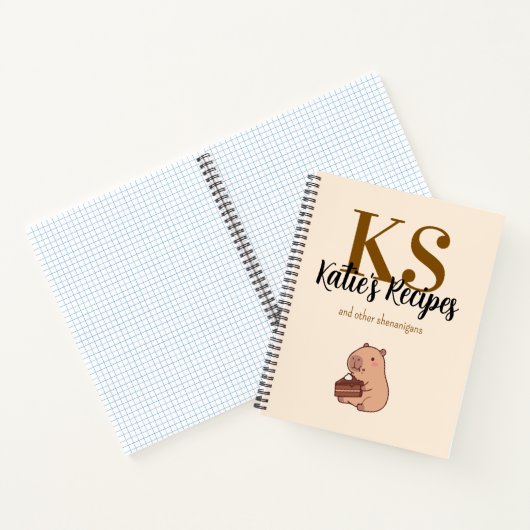 Custom Spiral Journal Notebook | Recipe Book ノートブック (内部)