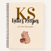 Custom Spiral Journal Notebook | Recipe Book ノートブック (正面)