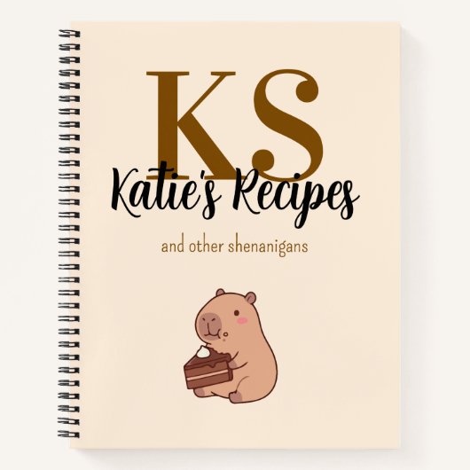 Custom Spiral Journal Notebook | Recipe Book ノートブック (正面)