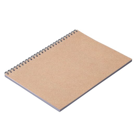 Custom Spiral Notebook with Kraft Pattern Cover ノートブック (左側)