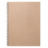 Custom Spiral Notebook with Kraft Pattern Cover ノートブック (正面)