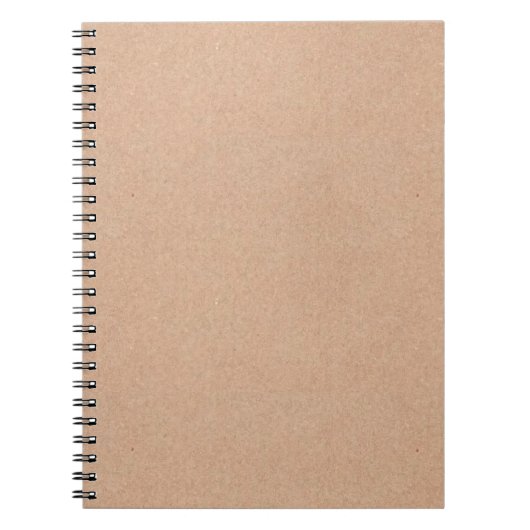 Custom Spiral Notebook with Kraft Pattern Cover ノートブック (正面)