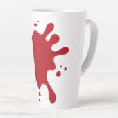 Custom Splash Tomato Red Latte Mug カフェラテマグ (右アングル)