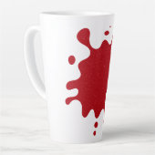 Custom Splash Tomato Red Latte Mug カフェラテマグ (左アングル)