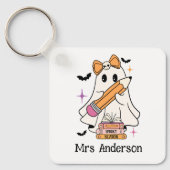 Custom Spooky Teacher Club Halloween Ghost Teacher キーホルダー (正面)