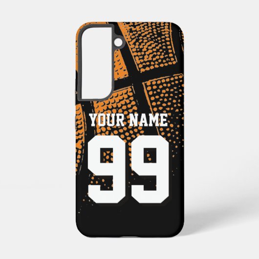 Custom sports basketball jersey number samsung galaxyケース (裏面)