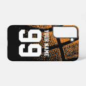 Custom sports basketball jersey number samsung galaxyケース (裏面横)