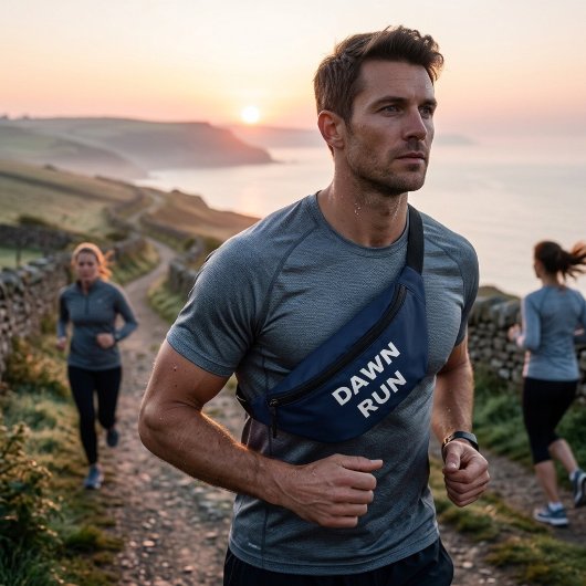 Custom sports fanny pack with motivational quote ファニーパック