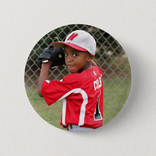 Custom Sports Photo Button 缶バッジ (正面)