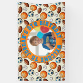 Custom Sports Theme Birthday Photo Banner 横断幕 (縦)