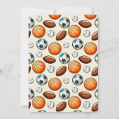 Custom Sports Theme Kids Birthday Invitation 招待状 (裏面)