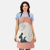 Custom Spring Aesthetic | Peaceful Girl Reading  エプロン (着用した状態)