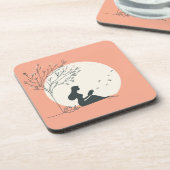 Custom Spring Aesthetic | Peaceful Girl Reading  コースター (左側)