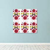 Custom Spring Butterfly Floral Gift  キャンバスプリント (インサイチュ (ウッドフロア))