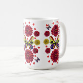 Custom Spring Butterfly Floral Gift  コーヒーマグカップ (正面右)