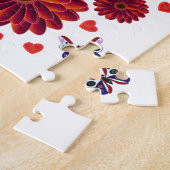 Custom Spring Butterfly Floral Gift  ジグソーパズル (側面)