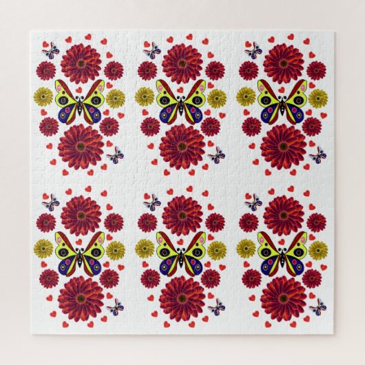 Custom Spring Butterfly Floral Gift  ジグソーパズル (縦)