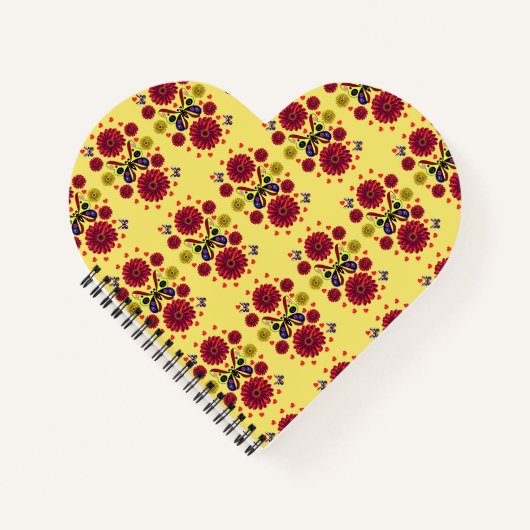 Custom Spring Butterfly Floral Gift  ノートブック (正面)