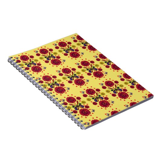 Custom Spring Butterfly Floral Gift  ノートブック (右側)