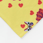 Custom Spring Butterfly Floral Gift  フリースブランケット (角)