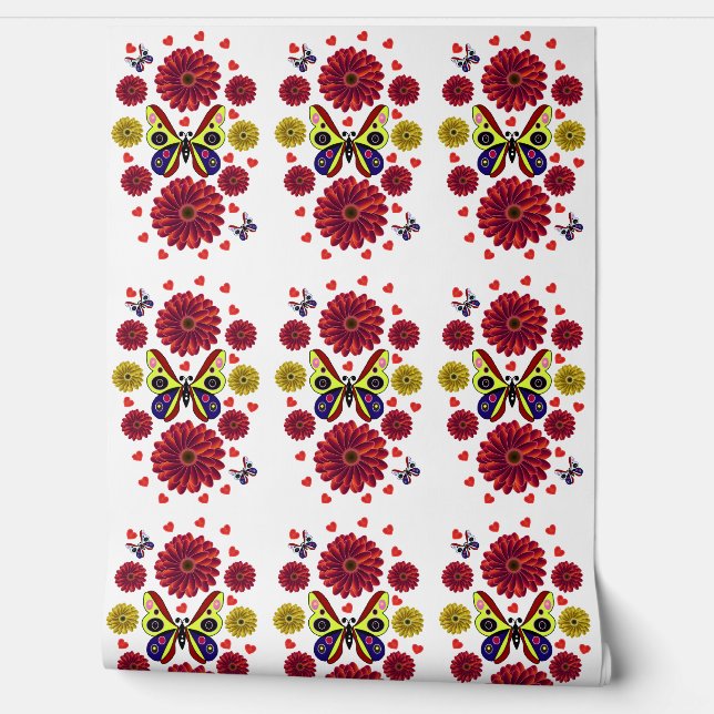 Custom Spring Butterfly Floral Gift  壁紙 (ほどく)