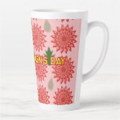 Custom Spring Flower Women's Day Pattern  カフェラテマグ (右)