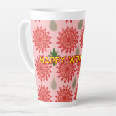 Custom Spring Flower Women's Day Pattern  カフェラテマグ (左アングル)