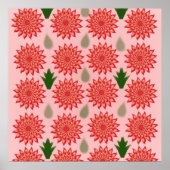 Custom Spring Flower Women's Day Pattern ポスター (正面)