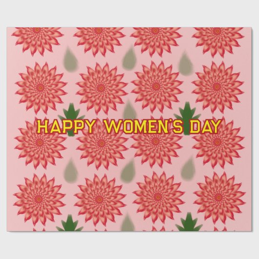 Custom Spring Flower Women's Day PatWrapping Paper ラッピングペーパー (フラット)