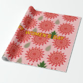Custom Spring Flower Women's Day PatWrapping Paper ラッピングペーパー (アンロールド)
