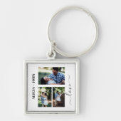 Custom Square Photo Keychain - Your Text Here Gift キーホルダー (正面)