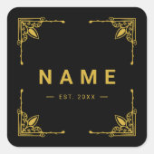 Custom Square Sticker for Gifts Labels or Events スクエアシール (正面)