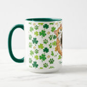 Custom St. Patrick's Day Lucky Cat Photo Mug  マグカップ (左)