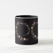 Custom Star Spiral Initials Gift Mug マグカップ (中央)