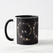 Custom Star Spiral Initials Gift Mug マグカップ (左)