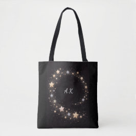 Custom Star Spiral Initials Gift Tote Bag トートバッグ