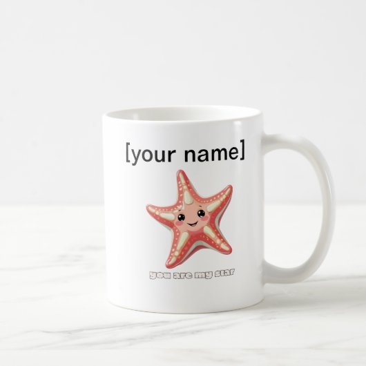 Custom Starfish Mug – You Are My Star コーヒーマグカップ (右)