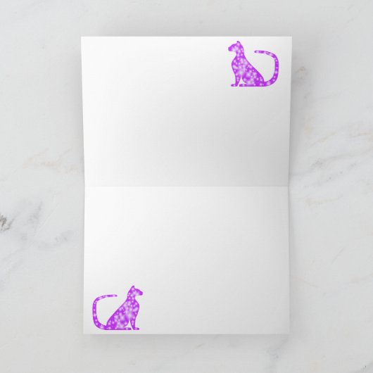 Custom Starry Purple CrystalKatz Geeetings カード (内部)