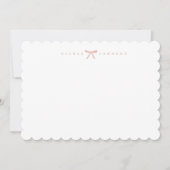 Custom Stationery Note Card with Bow For Her (正面)