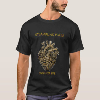Custom Steampunk Mechanical Heart Gears Biomechani Tシャツ