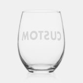 Custom Stemless Wine Glass Blank Template - 16oz ステムなしワイングラス (裏面)