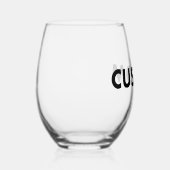 Custom Stemless Wine Glass Blank Template - 16oz ステムなしワイングラス (右)